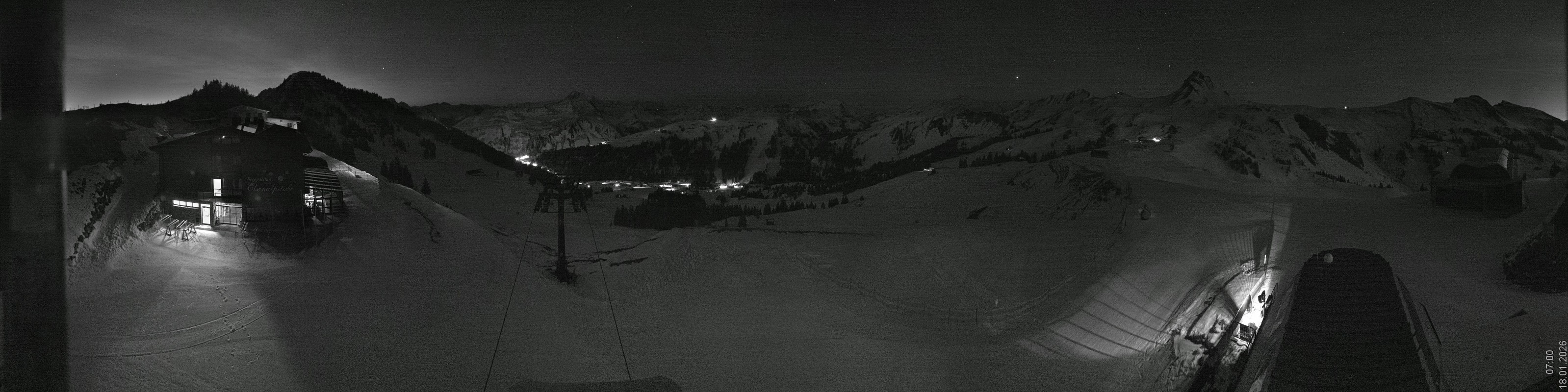 Archiv Foto Panorama Webcam Damüls an der Elsenalpstube