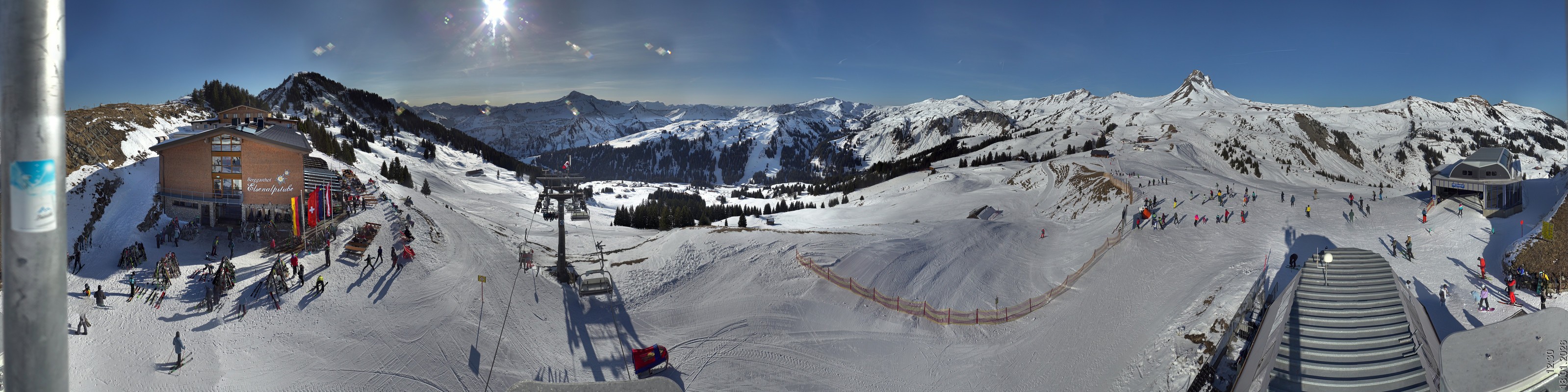 Archiv Foto Panorama Webcam Damüls an der Elsenalpstube