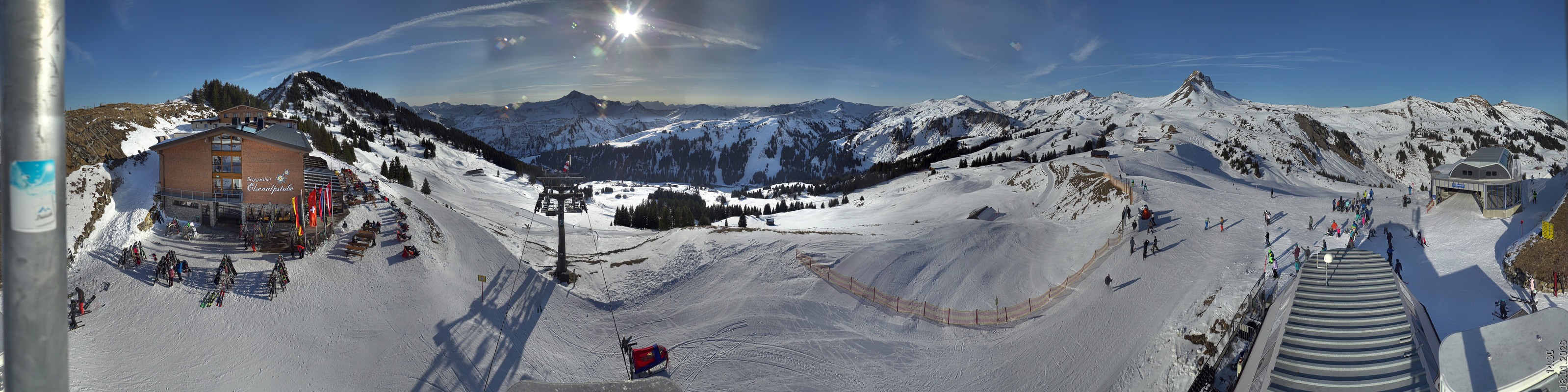 Archiv Foto Panorama Webcam Damüls an der Elsenalpstube