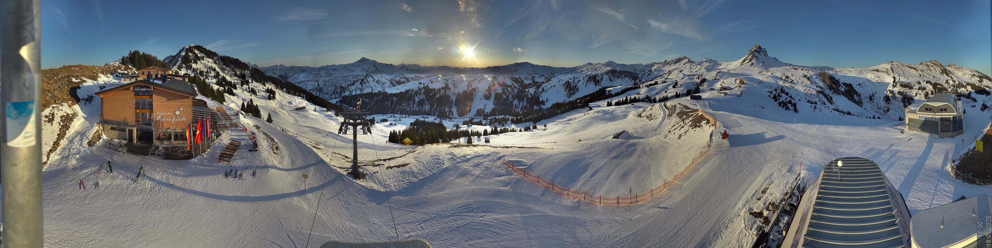 Archiv Foto Panorama Webcam Damüls an der Elsenalpstube
