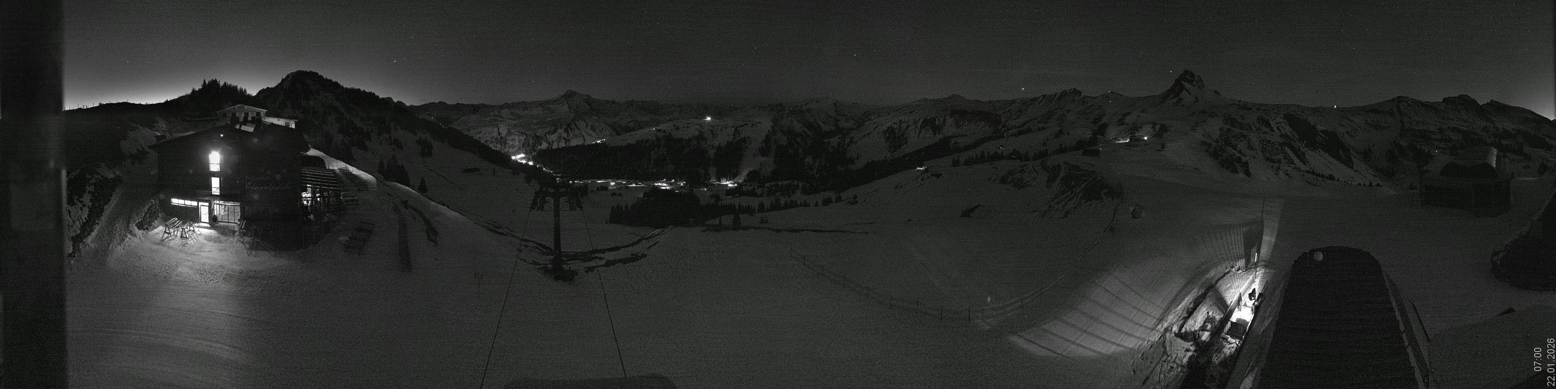 Archiv Foto Panorama Webcam Damüls an der Elsenalpstube