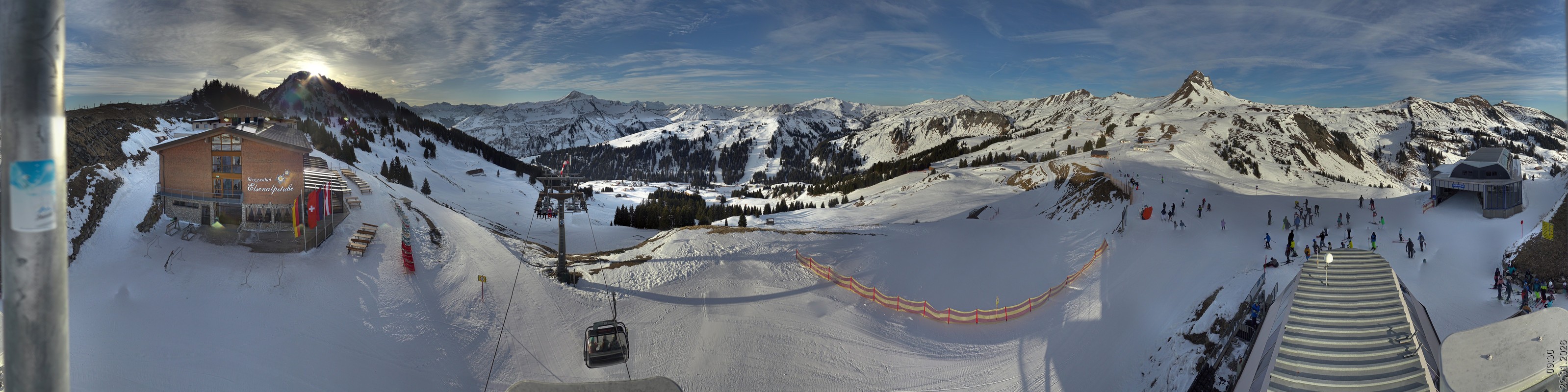Archiv Foto Panorama Webcam Damüls an der Elsenalpstube