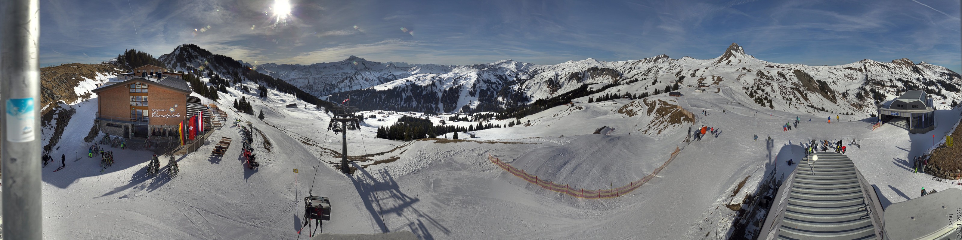 Archiv Foto Panorama Webcam Damüls an der Elsenalpstube