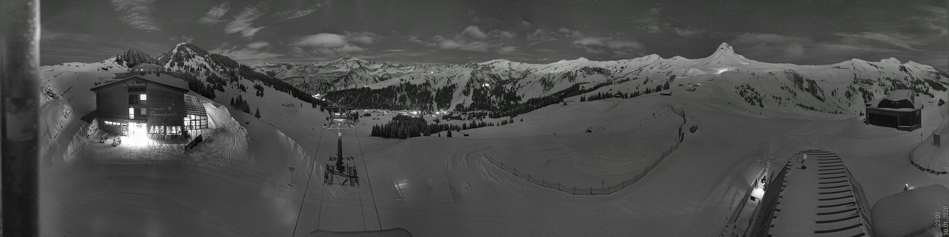 Archiv Foto Panorama Webcam Damüls an der Elsenalpstube