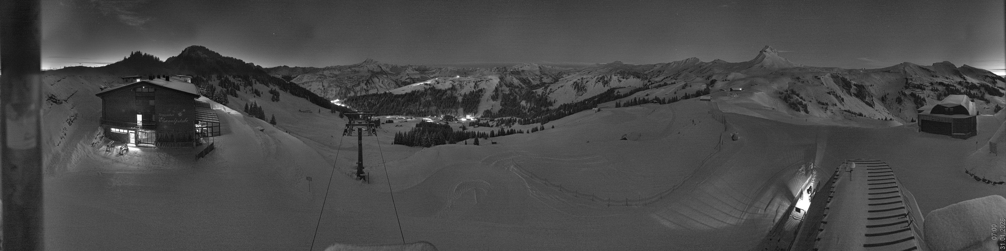 Archiv Foto Panorama Webcam Damüls an der Elsenalpstube
