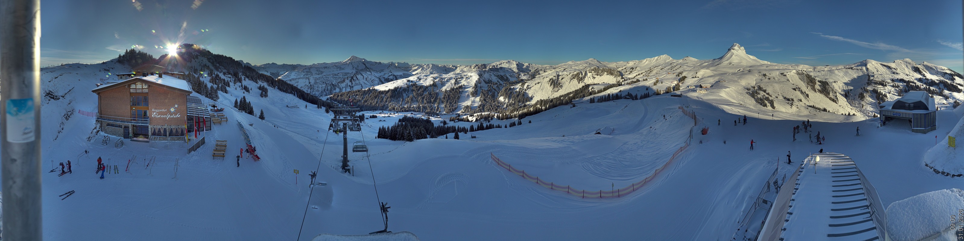 Archiv Foto Panorama Webcam Damüls an der Elsenalpstube