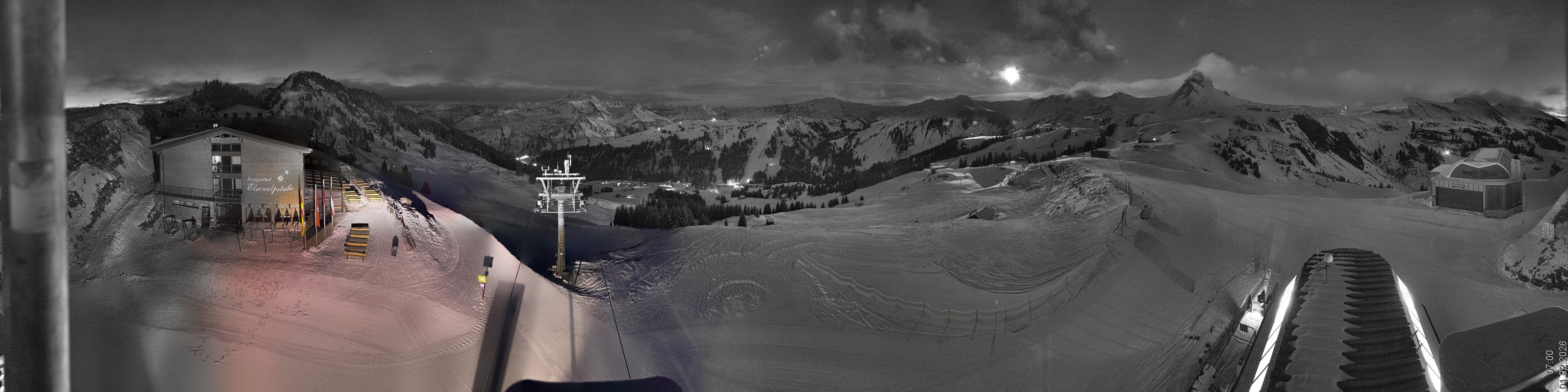 Archiv Foto Panorama Webcam Damüls an der Elsenalpstube