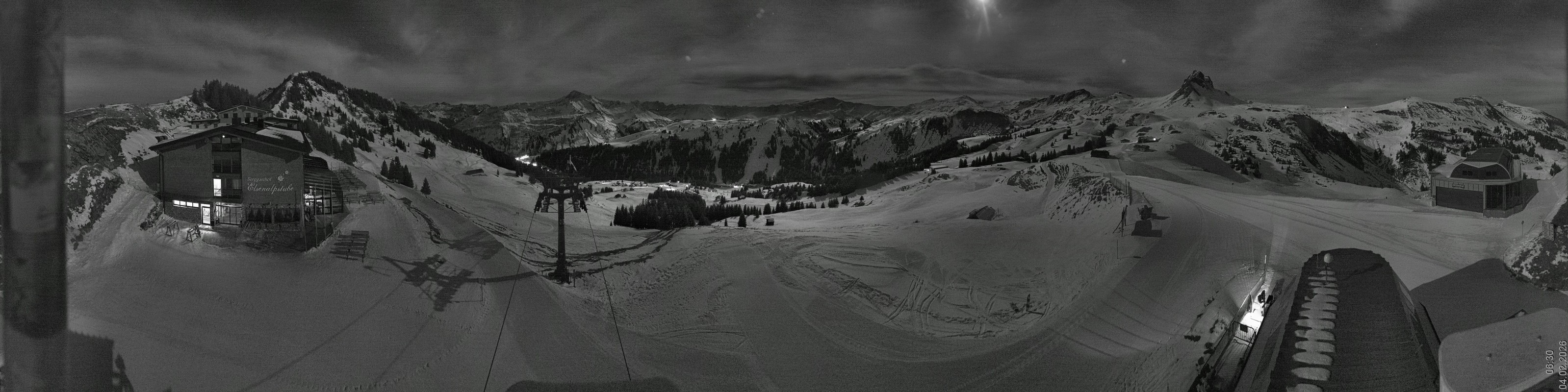 Archiv Foto Panorama Webcam Damüls an der Elsenalpstube