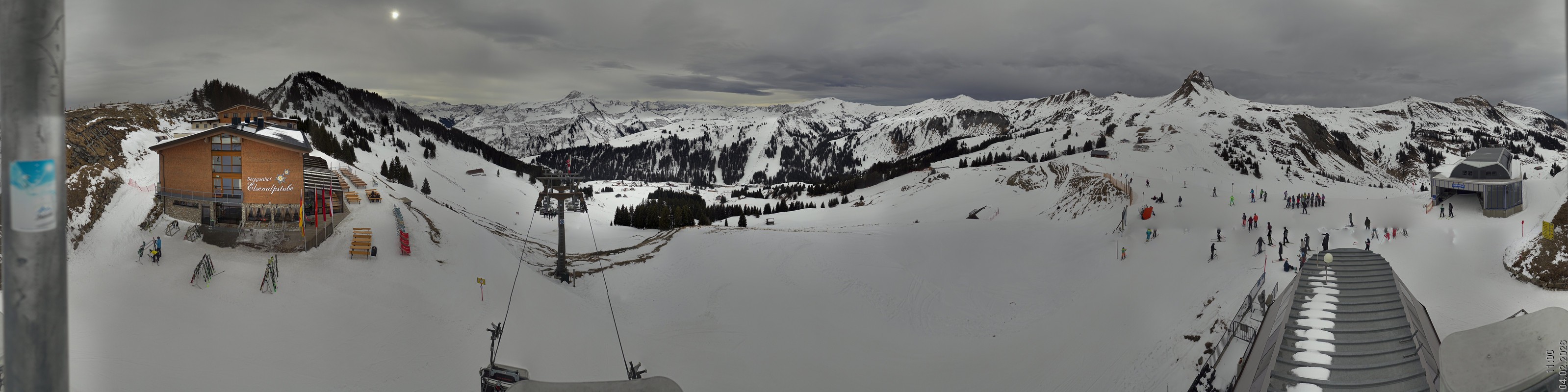 Archiv Foto Panorama Webcam Damüls an der Elsenalpstube