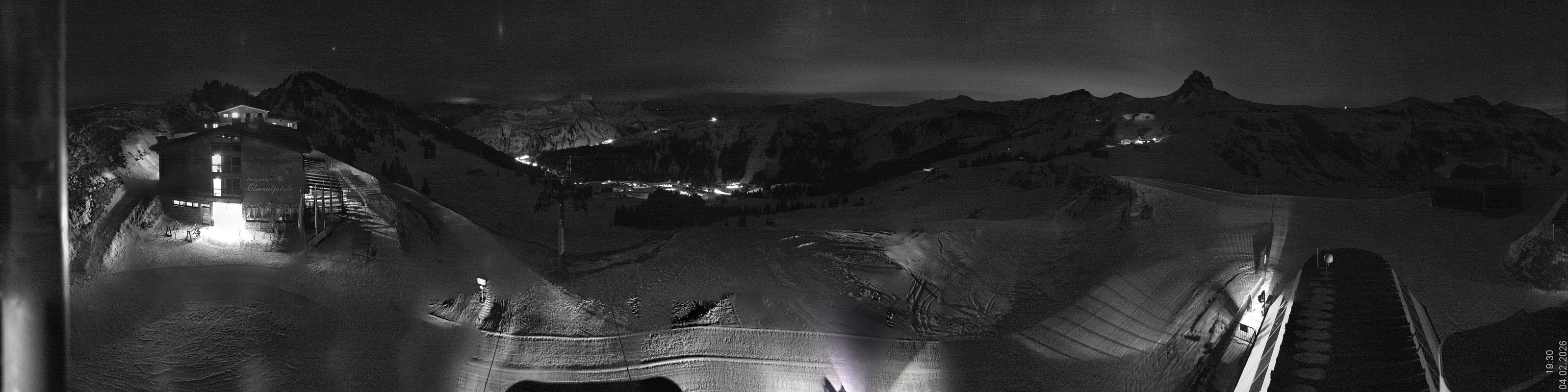 Archiv Foto Panorama Webcam Damüls an der Elsenalpstube