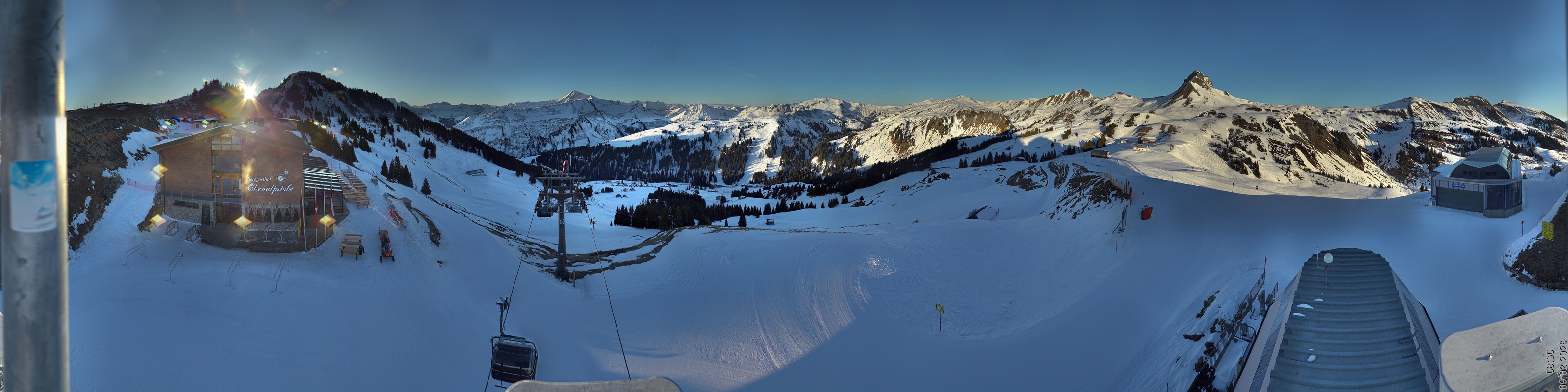Archiv Foto Panorama Webcam Damüls an der Elsenalpstube