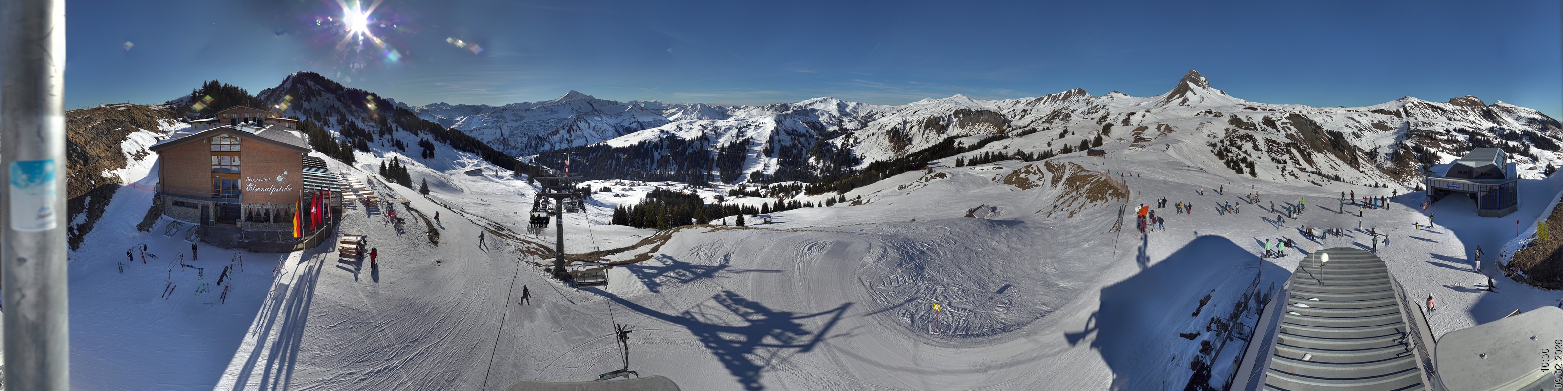 Archiv Foto Panorama Webcam Damüls an der Elsenalpstube