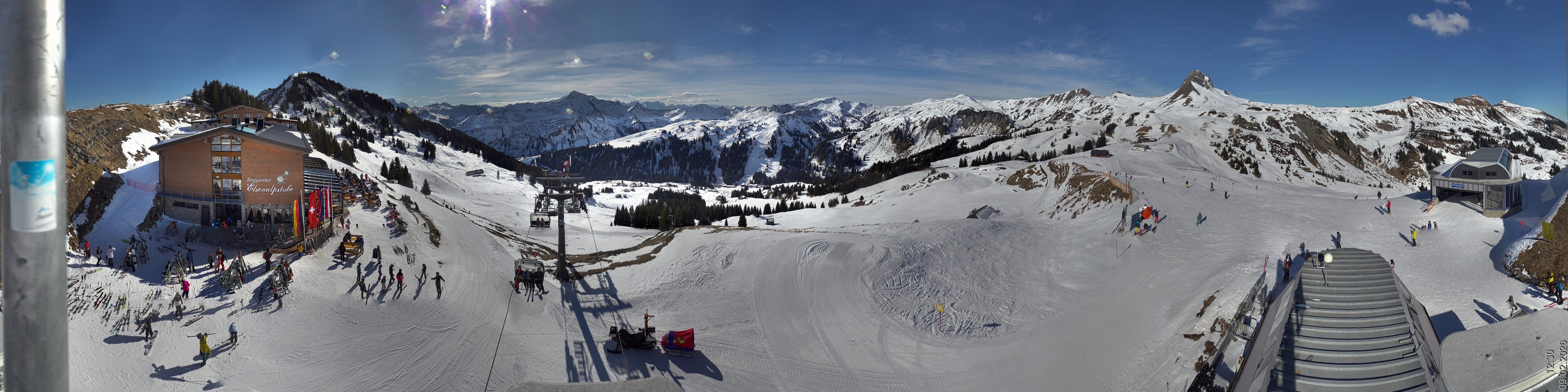 Archiv Foto Panorama Webcam Damüls an der Elsenalpstube