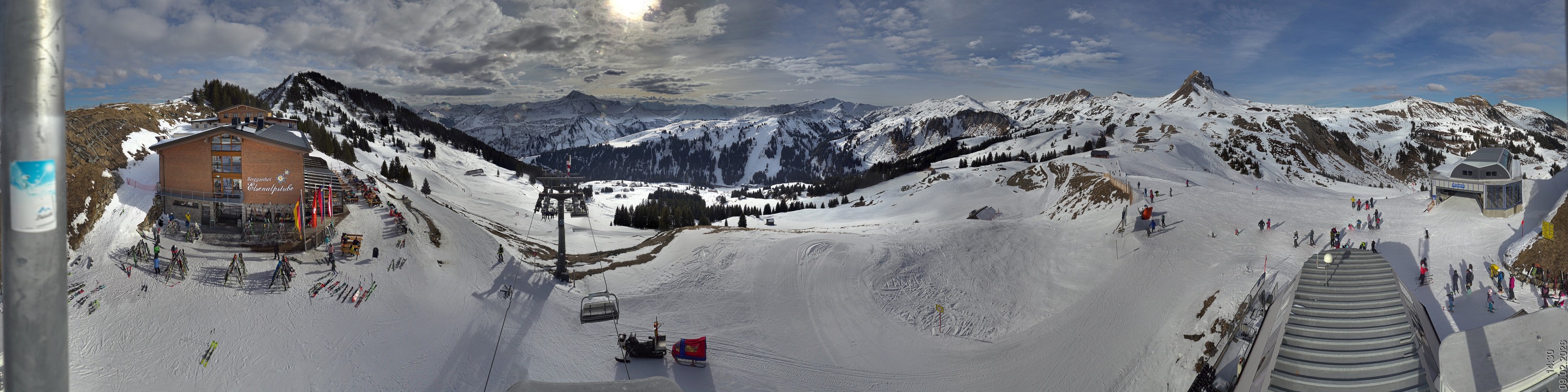 Archiv Foto Panorama Webcam Damüls an der Elsenalpstube