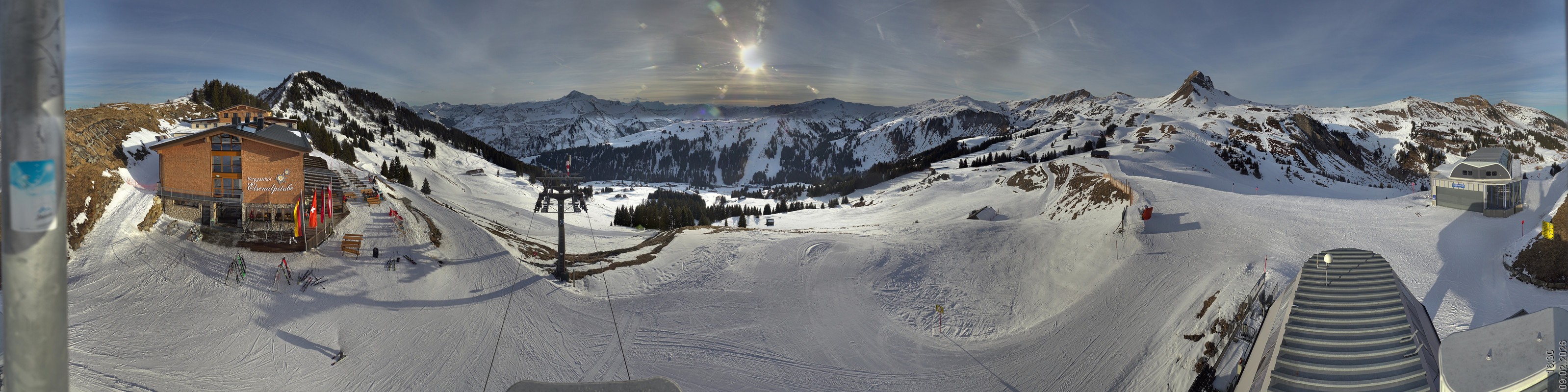 Archiv Foto Panorama Webcam Damüls an der Elsenalpstube