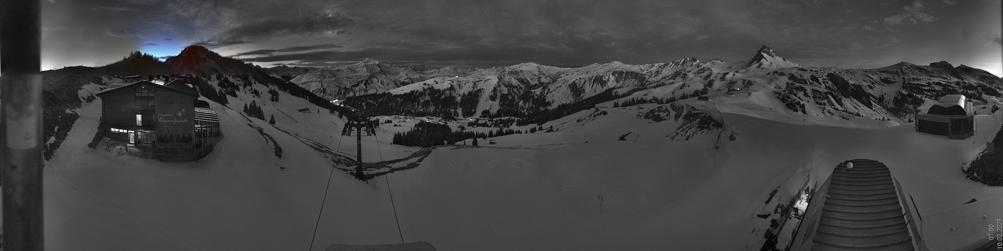 Archiv Foto Panorama Webcam Damüls an der Elsenalpstube