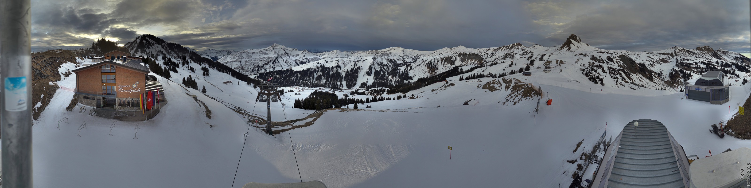 Archiv Foto Panorama Webcam Damüls an der Elsenalpstube