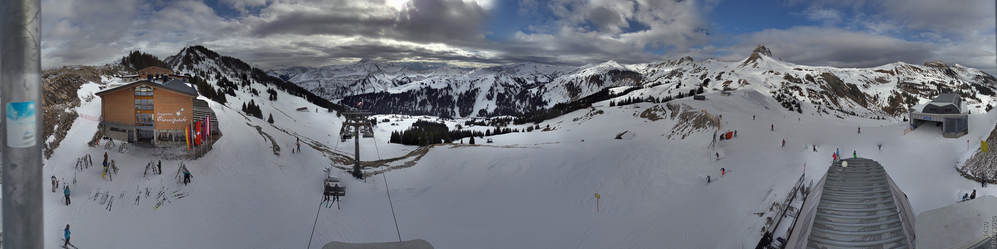 Archiv Foto Panorama Webcam Damüls an der Elsenalpstube