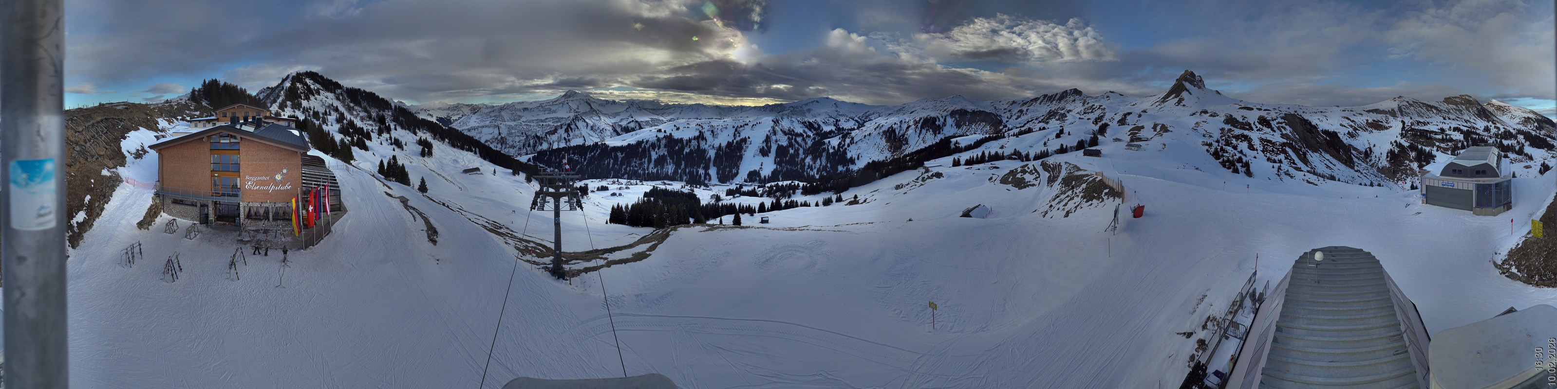 Archiv Foto Panorama Webcam Damüls an der Elsenalpstube
