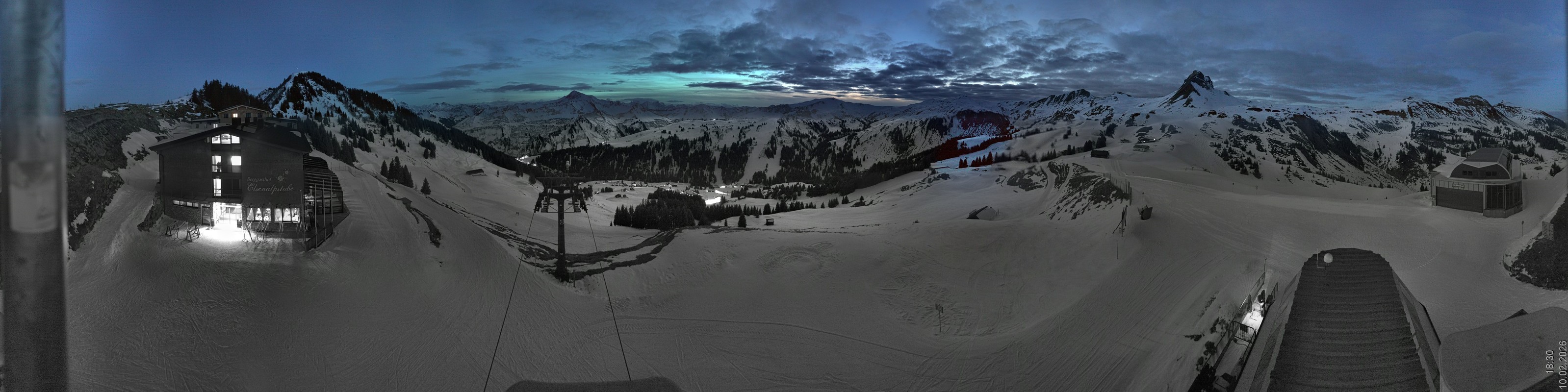 Archiv Foto Panorama Webcam Damüls an der Elsenalpstube