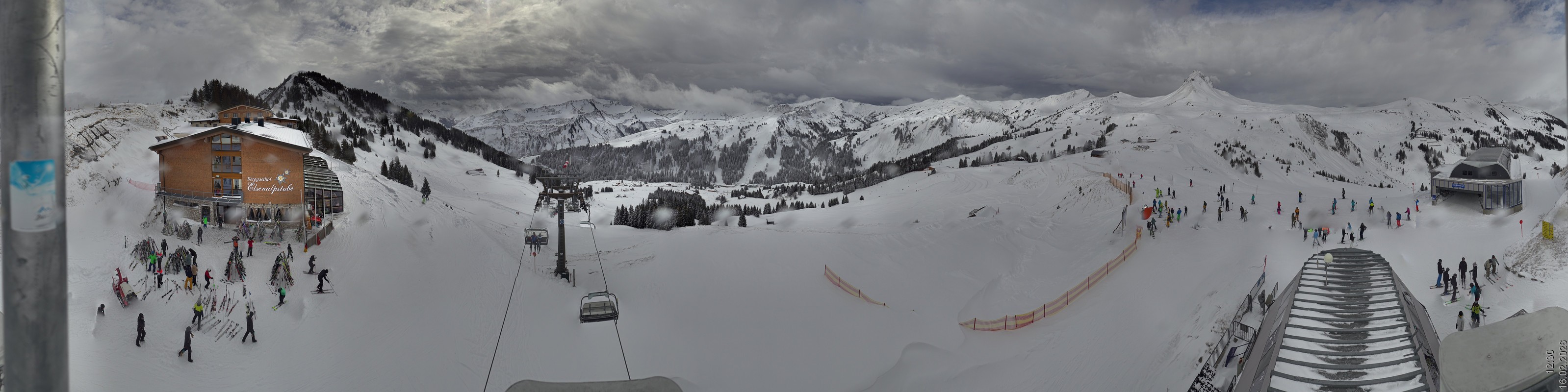 Archiv Foto Panorama Webcam Damüls an der Elsenalpstube