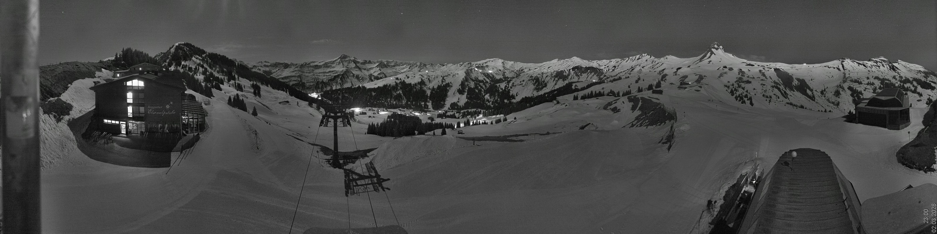Archiv Foto Panorama Webcam Damüls an der Elsenalpstube