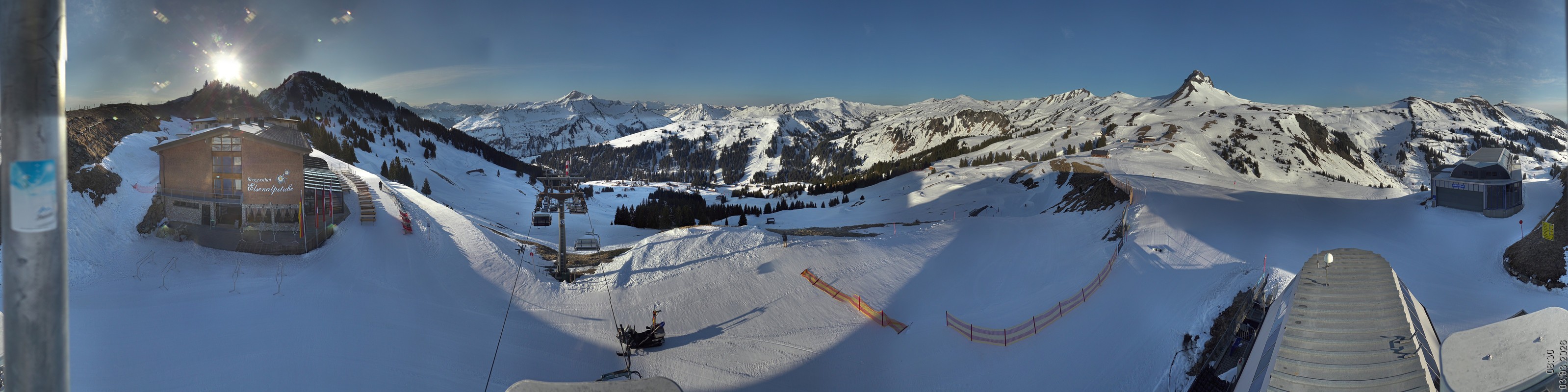 Archiv Foto Panorama Webcam Damüls an der Elsenalpstube