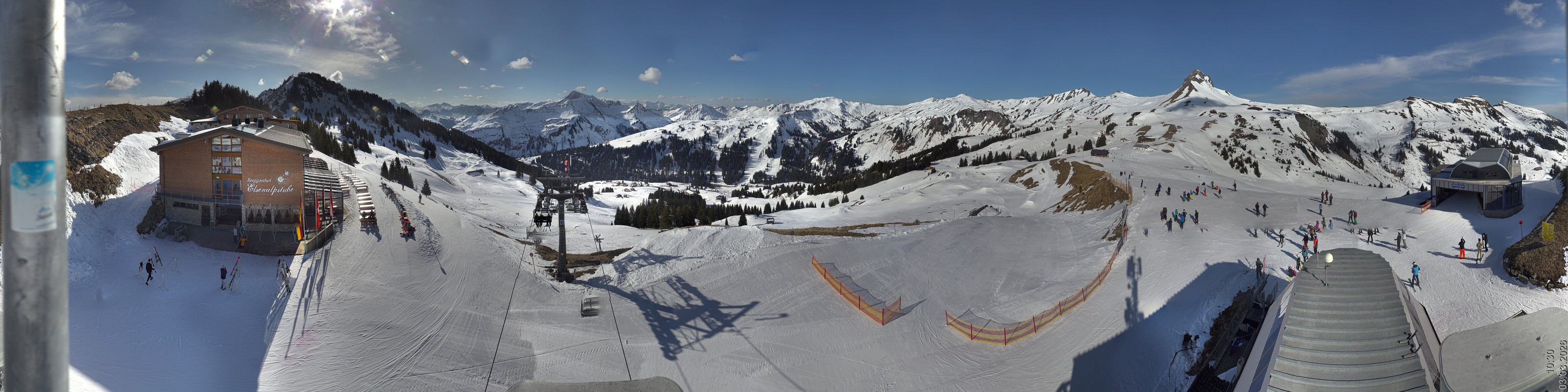 Archiv Foto Panorama Webcam Damüls an der Elsenalpstube