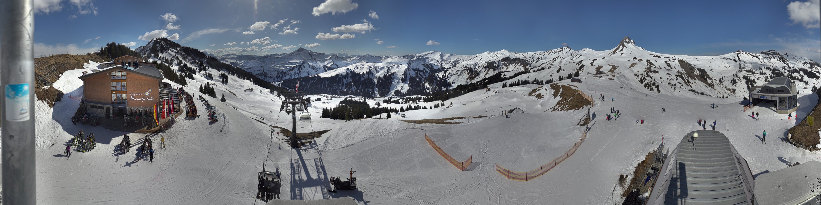 Archiv Foto Panorama Webcam Damüls an der Elsenalpstube