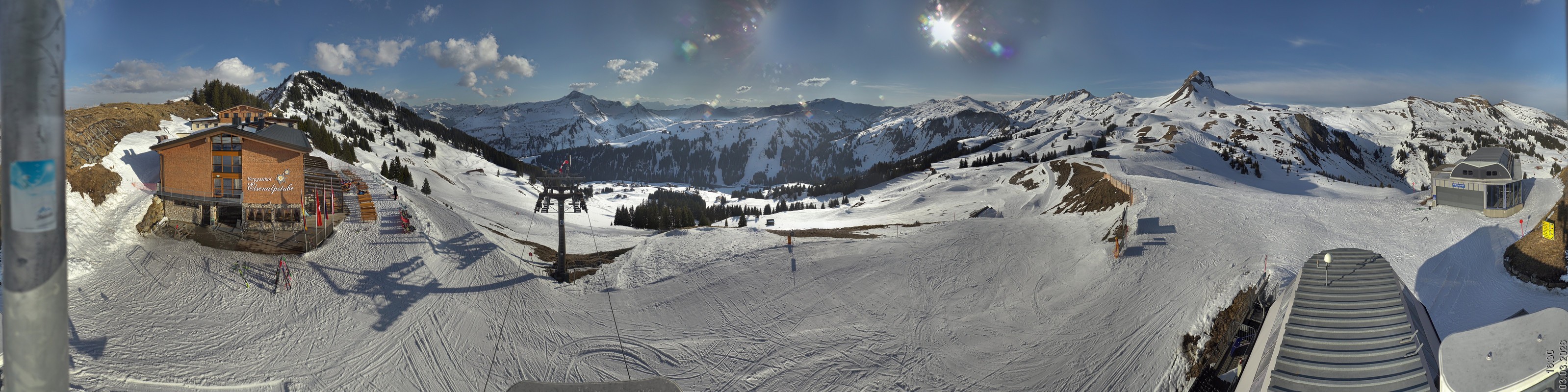 Archiv Foto Panorama Webcam Damüls an der Elsenalpstube