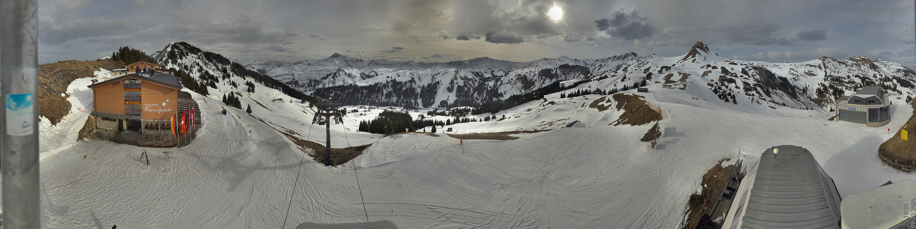 Archiv Foto Panorama Webcam Damüls an der Elsenalpstube