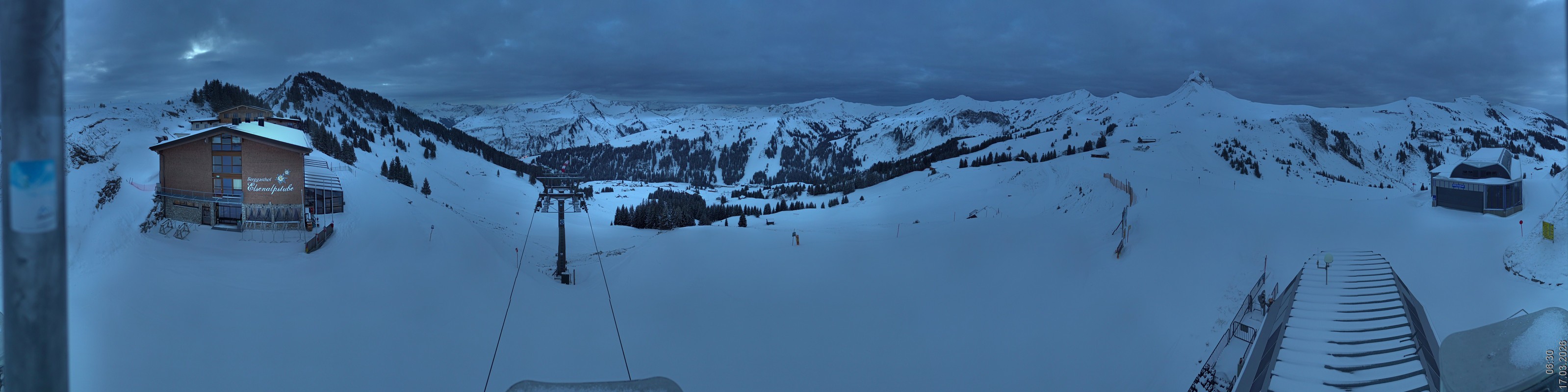 Archiv Foto Panorama Webcam Damüls an der Elsenalpstube