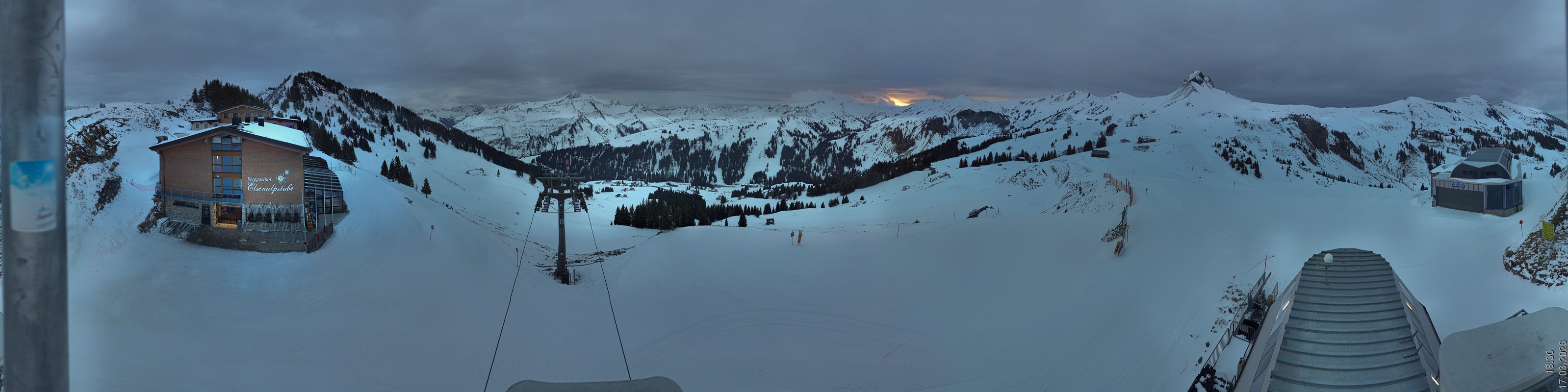 Archiv Foto Panorama Webcam Damüls an der Elsenalpstube