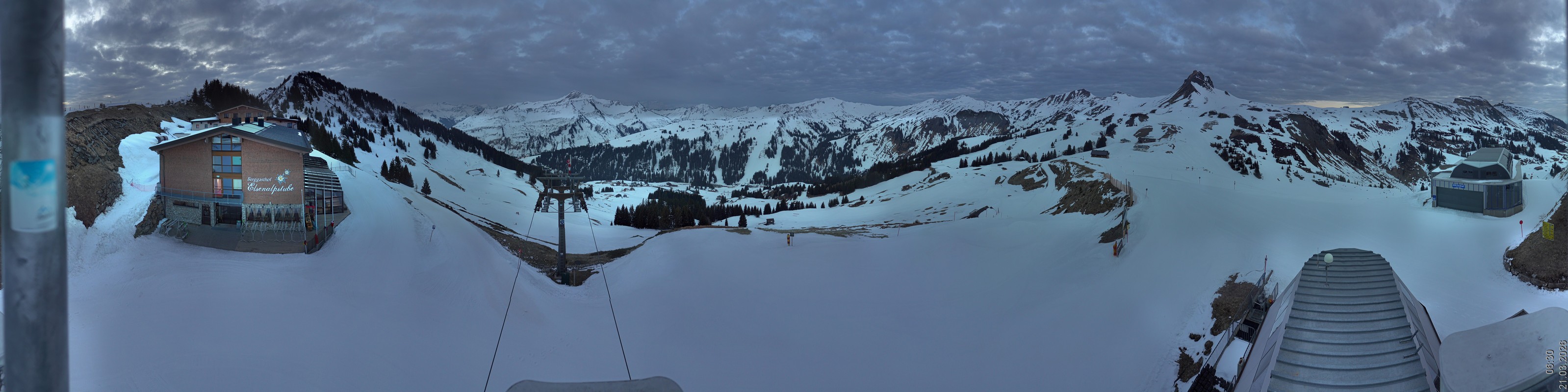 Archiv Foto Panorama Webcam Damüls an der Elsenalpstube