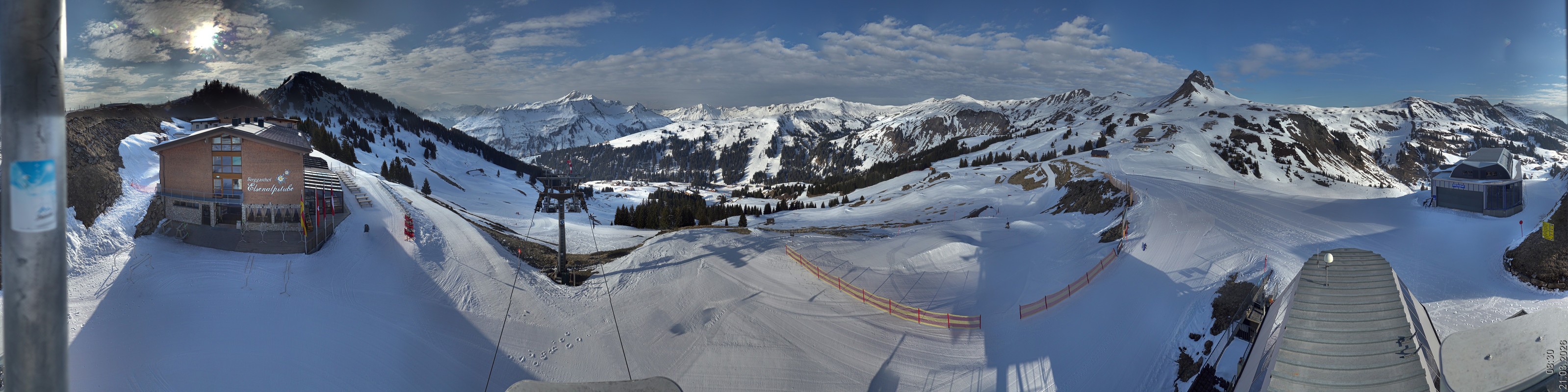 Archiv Foto Panorama Webcam Damüls an der Elsenalpstube
