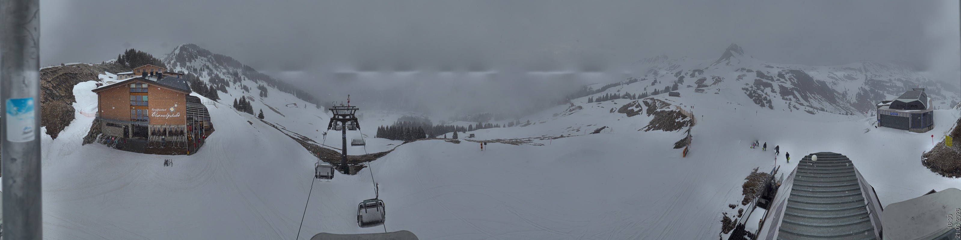 Archiv Foto Panorama Webcam Damüls an der Elsenalpstube
