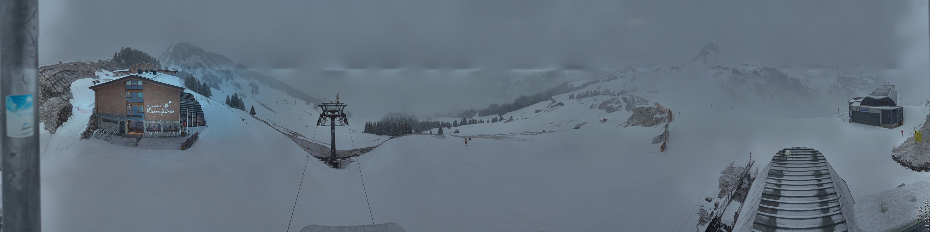 Archiv Foto Panorama Webcam Damüls an der Elsenalpstube