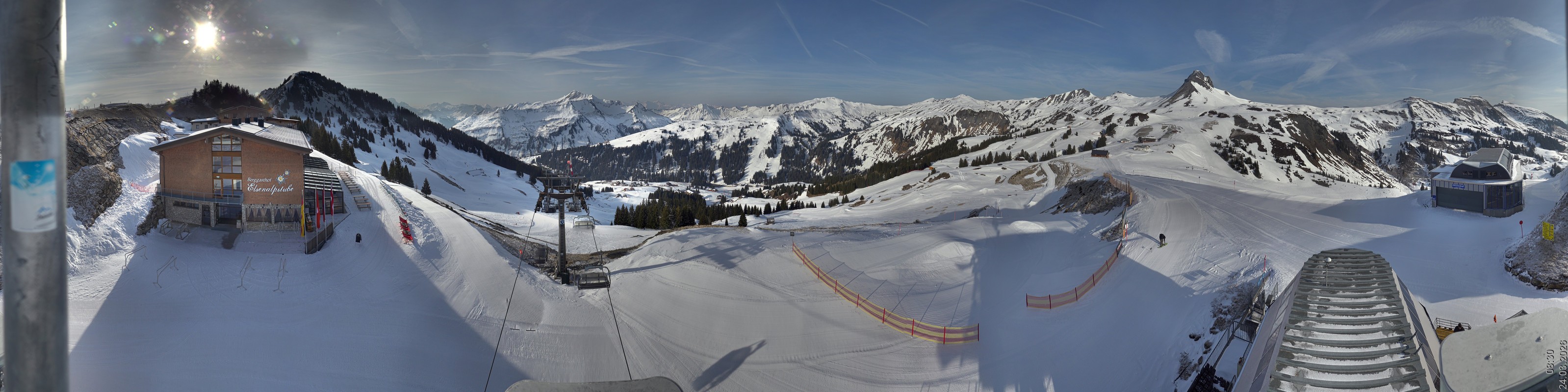 Archiv Foto Panorama Webcam Damüls an der Elsenalpstube