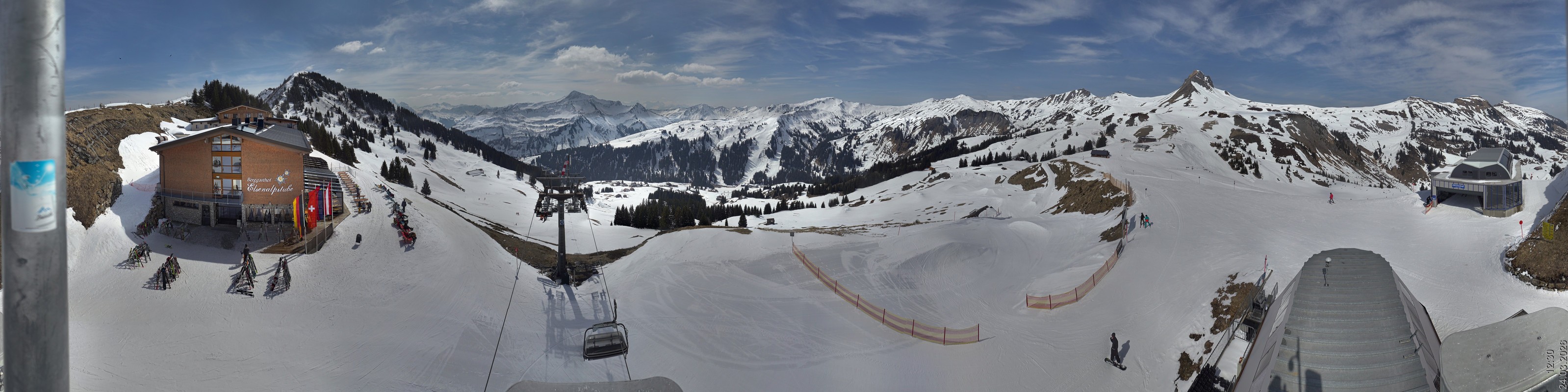 Archiv Foto Panorama Webcam Damüls an der Elsenalpstube