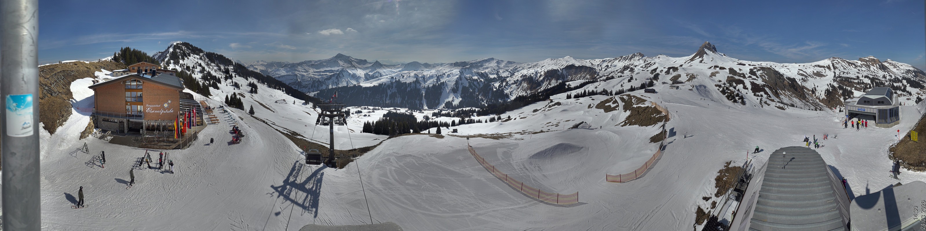 Archiv Foto Panorama Webcam Damüls an der Elsenalpstube