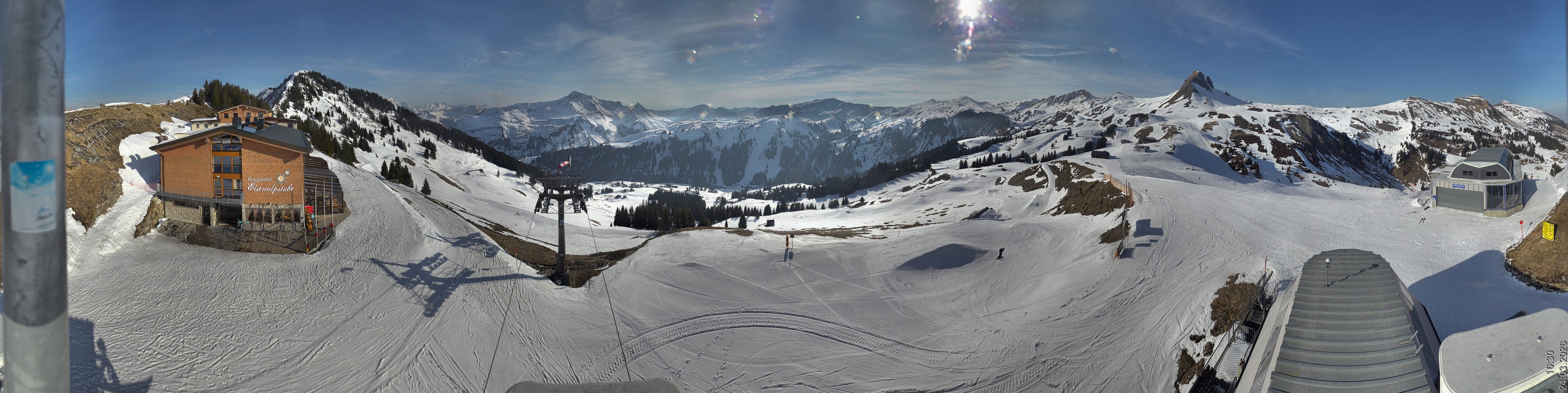 Archiv Foto Panorama Webcam Damüls an der Elsenalpstube