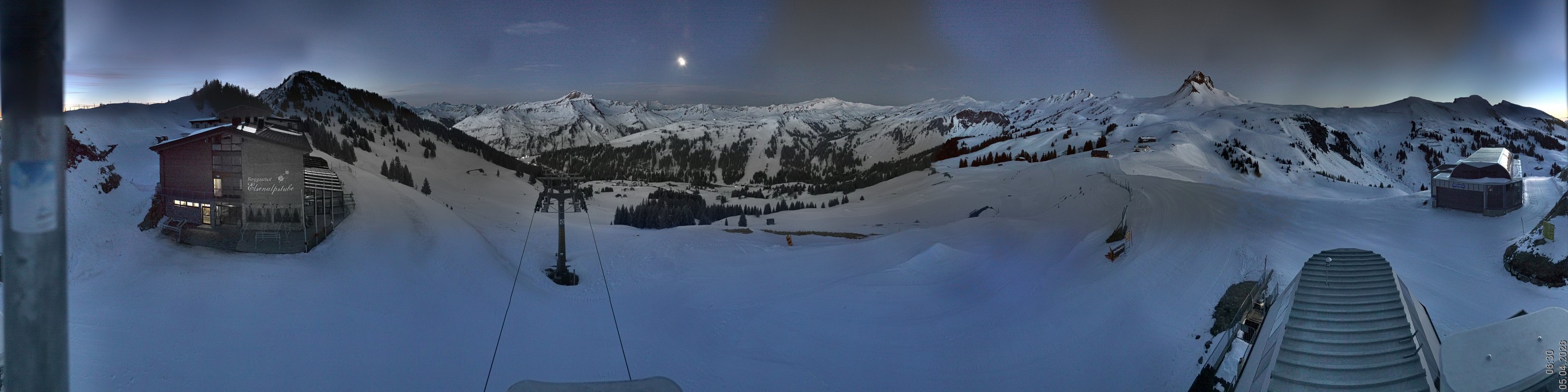 Archiv Foto Panorama Webcam Damüls an der Elsenalpstube