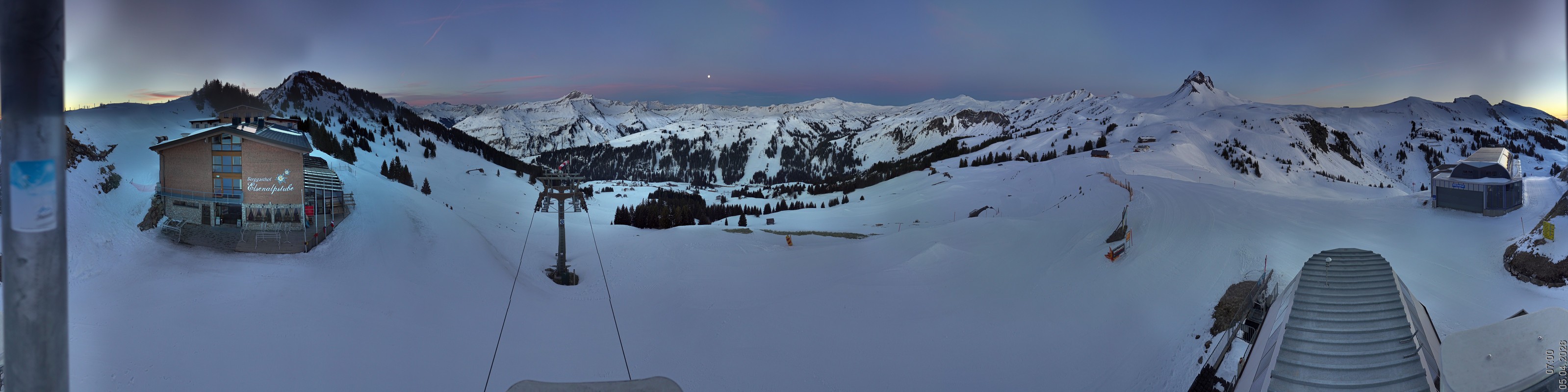 Archiv Foto Panorama Webcam Damüls an der Elsenalpstube