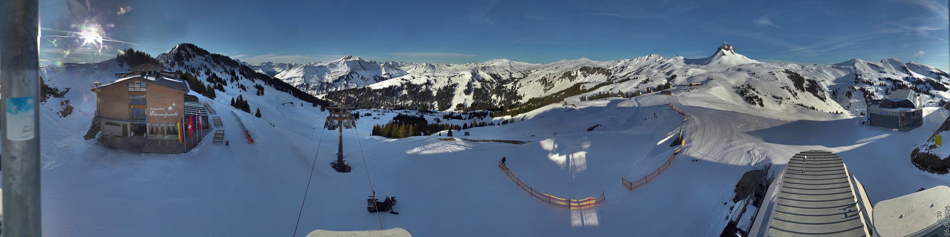 Archiv Foto Panorama Webcam Damüls an der Elsenalpstube