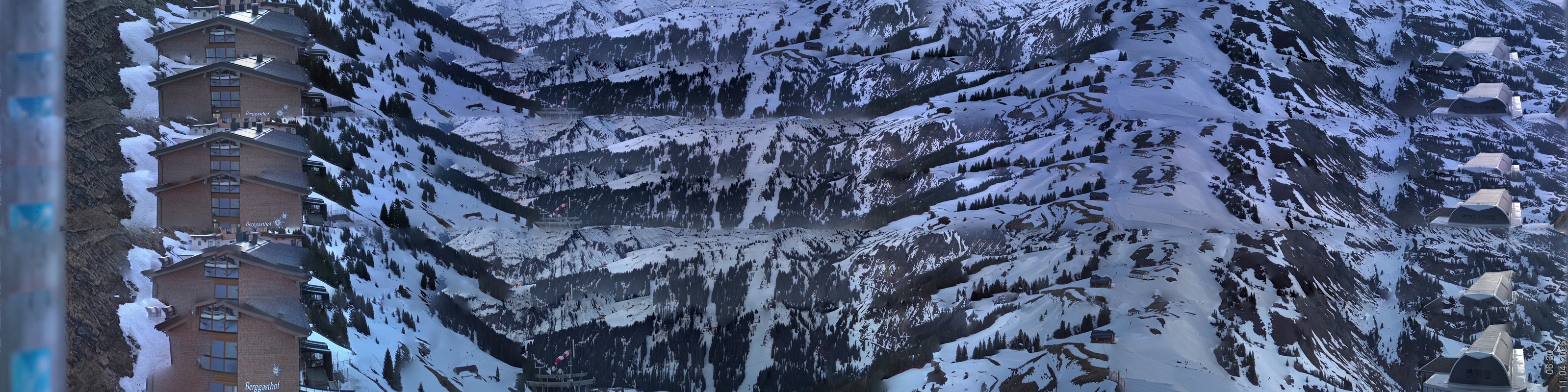 Archiv Foto Panorama Webcam Damüls an der Elsenalpstube