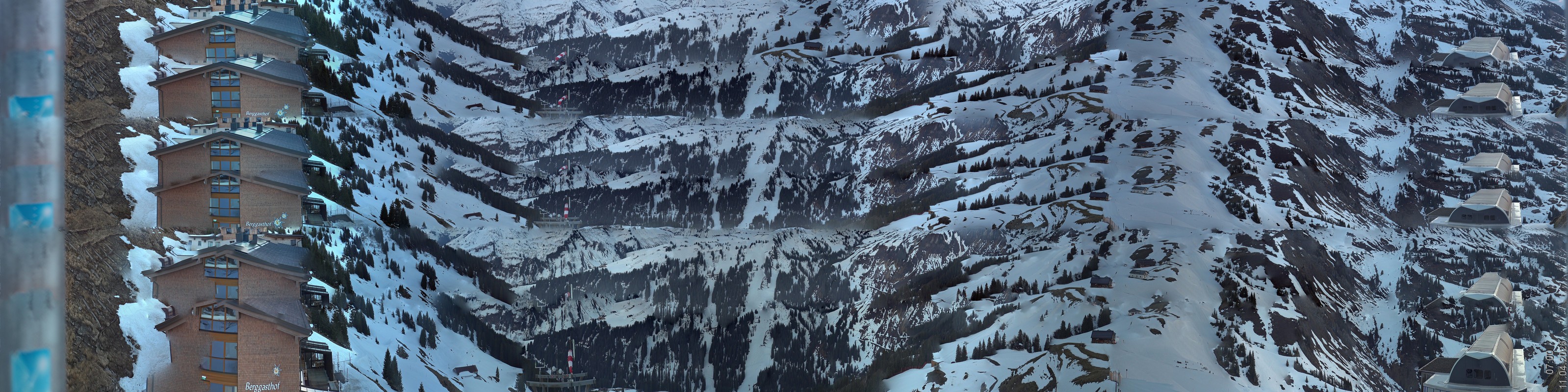 Archiv Foto Panorama Webcam Damüls an der Elsenalpstube