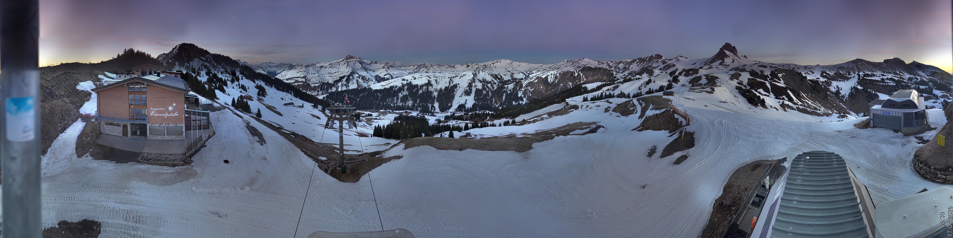 Archiv Foto Panorama Webcam Damüls an der Elsenalpstube
