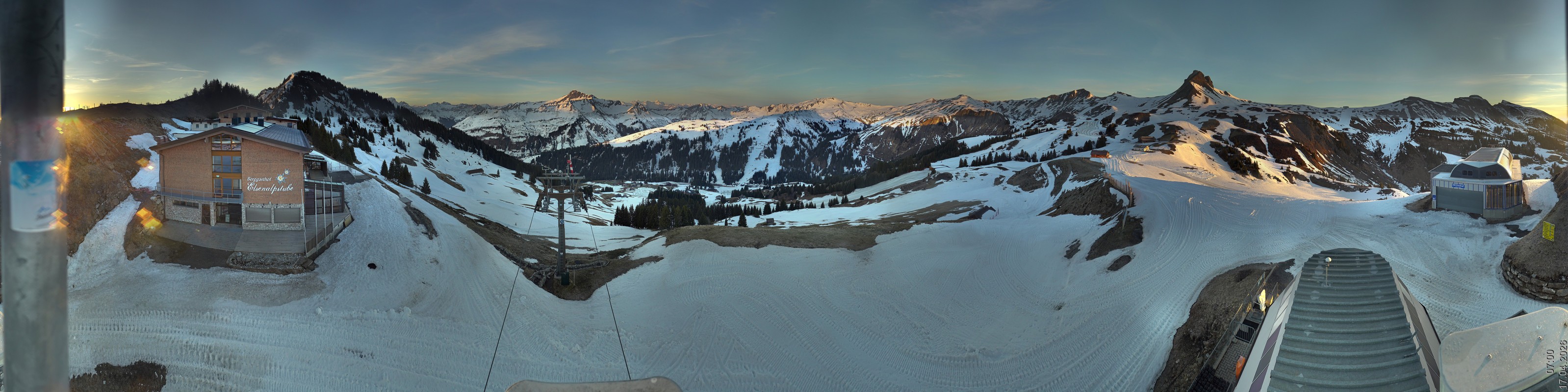 Archiv Foto Panorama Webcam Damüls an der Elsenalpstube