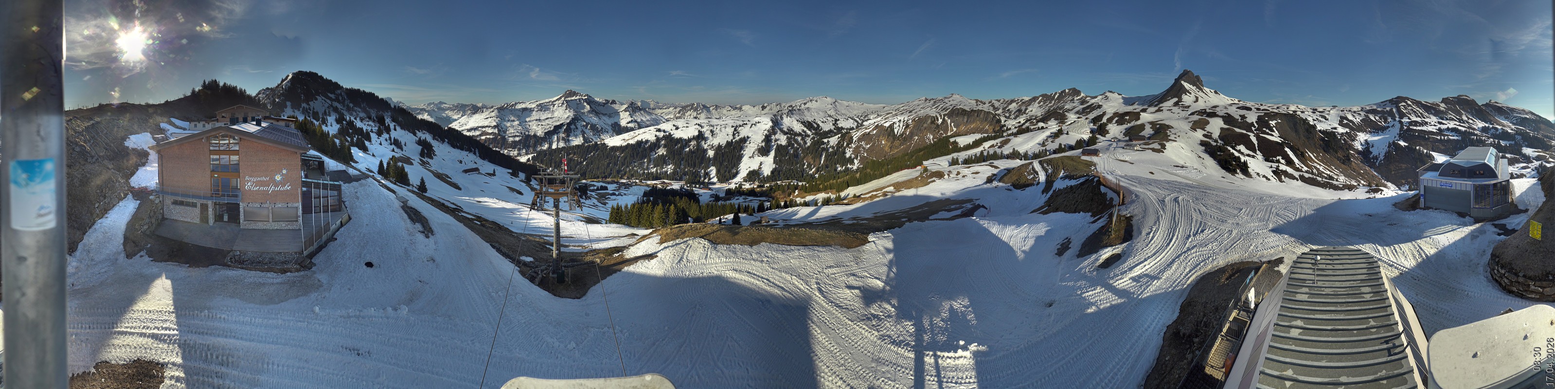 Archiv Foto Panorama Webcam Damüls an der Elsenalpstube