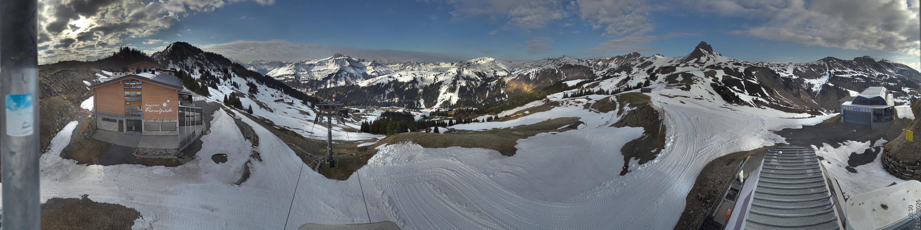 Archiv Foto Panorama Webcam Damüls an der Elsenalpstube